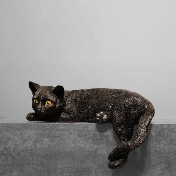 Uzanan Kedi Biblo Siyah 32x16 CM