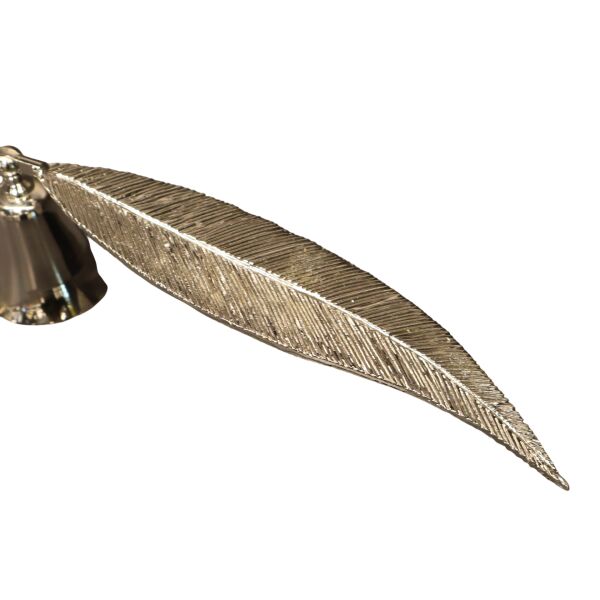 Yaprak Mum Söndürücü Eskitme Gümüş