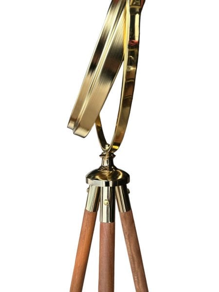 Çarklı Tripod Saat Gold-Beyaz