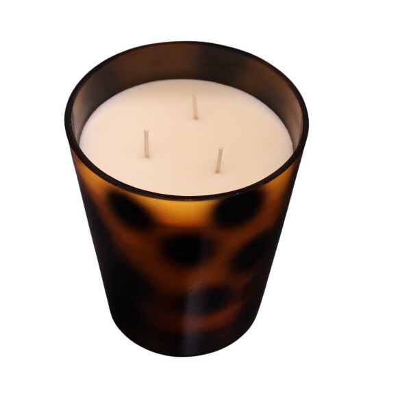 Leopar Puantiye Büyük Mum