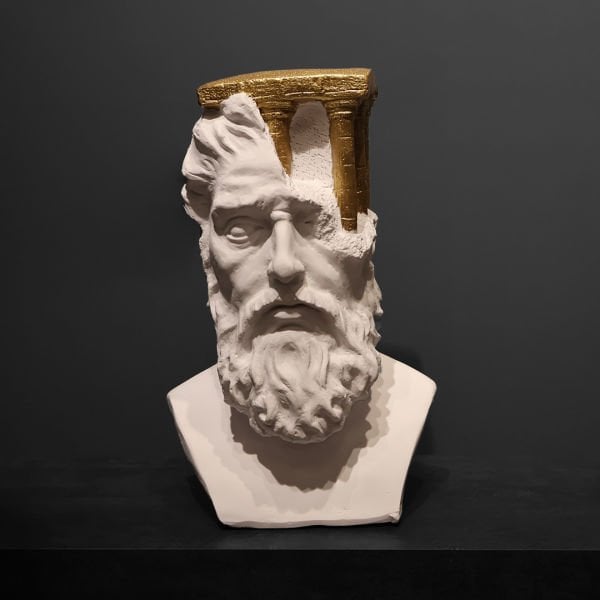 Tapınaklı Zeus Gold Detaylı 40x28 CM