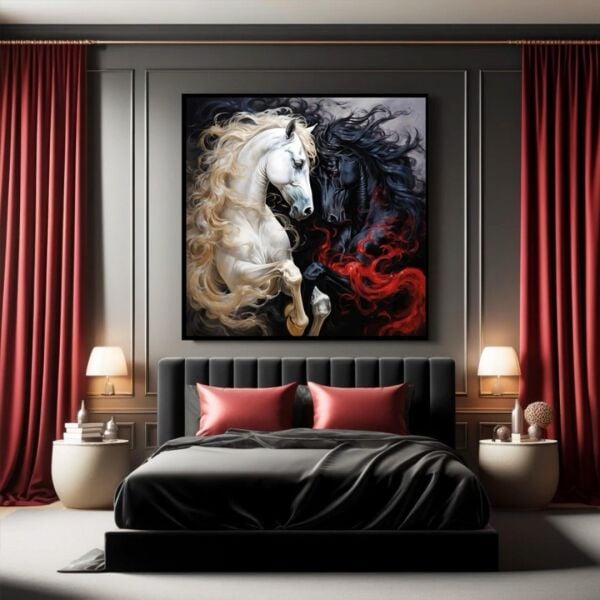 Siyah ve Beyazın Dansı Tablo