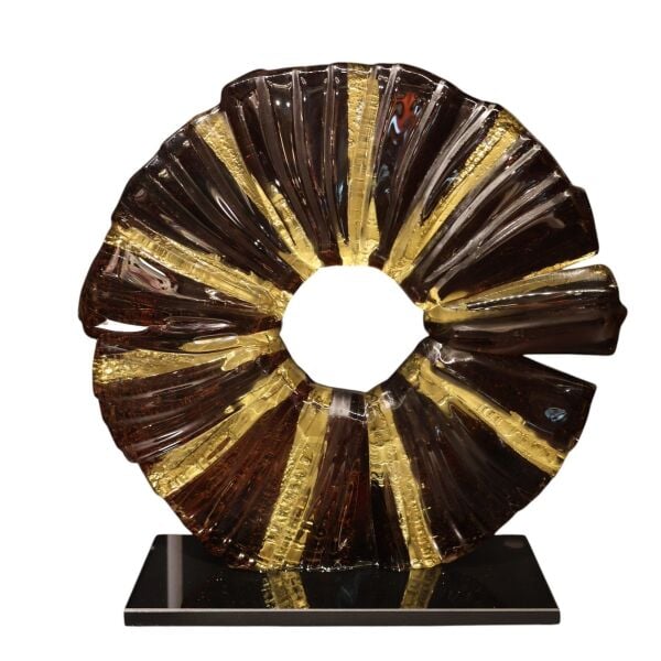 Kahve Gold Şerit Disk İkili