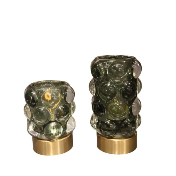 Amber İkili Led Mumluk Yeşil