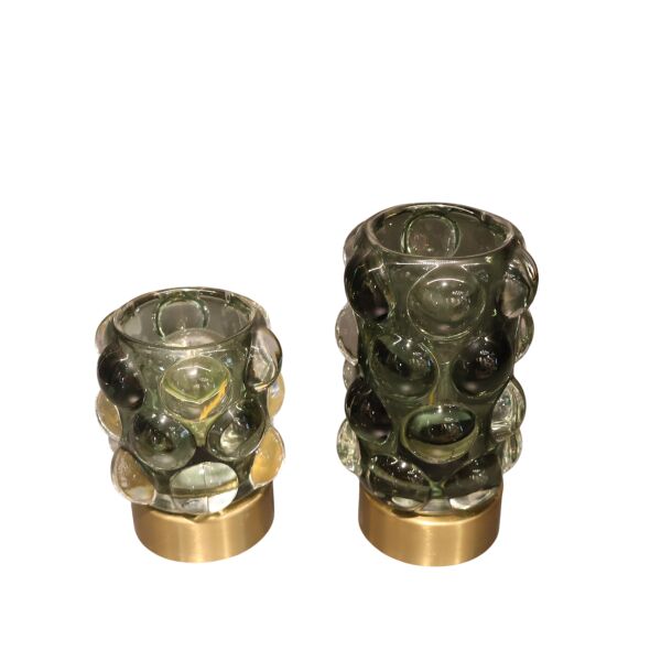 Amber İkili Led Mumluk Yeşil