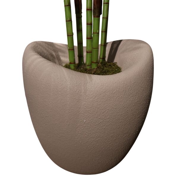 Fiber Vazo Küçük Dinazor Yumurtası Model Bej