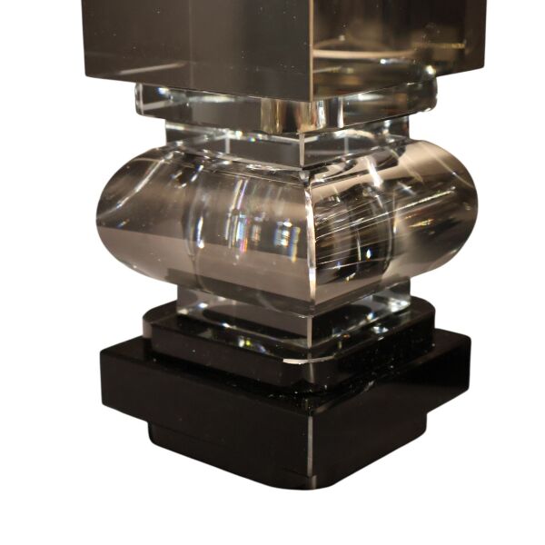 Füme Kristal İkili Mumluk