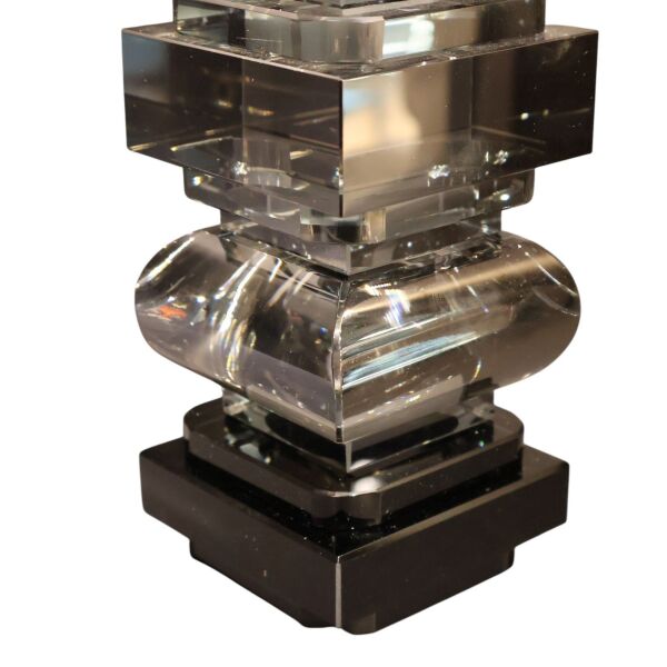 Füme Kristal İkili Mumluk