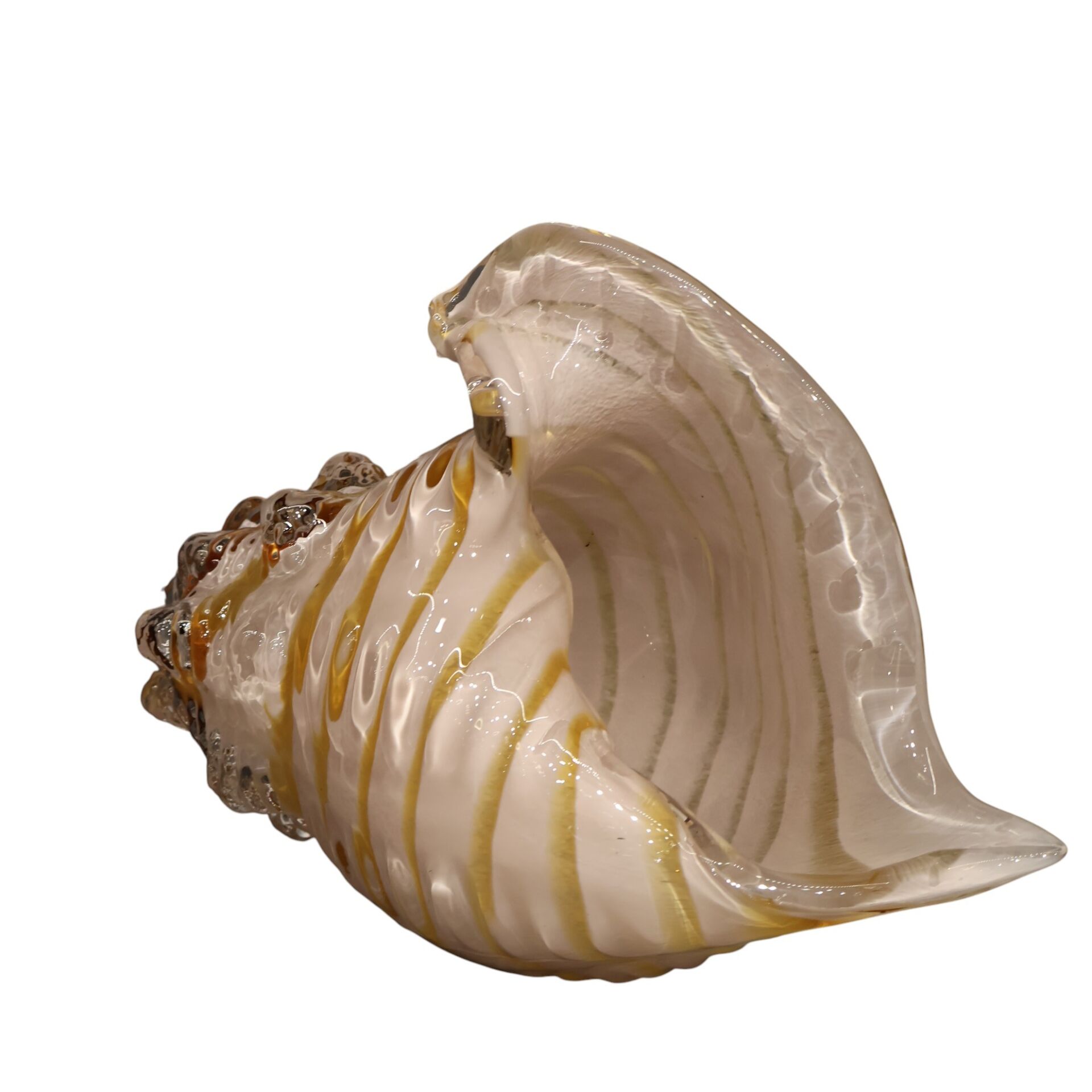Mavi Sarı Deniz Kabuğu Büyük Amber-Pembe