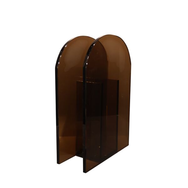 Elips Kahverengi Cam Obje Büyük