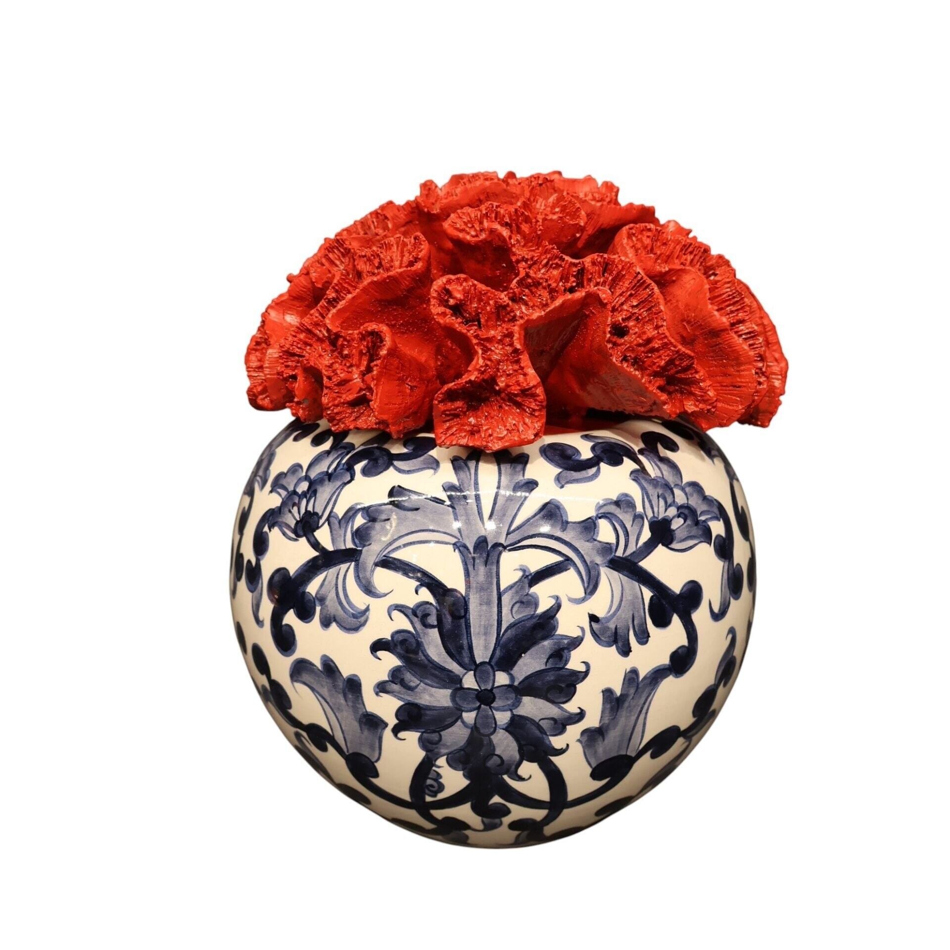 Kırmızı Mercan Kapak Blue Blanc Kaktüs Saksı