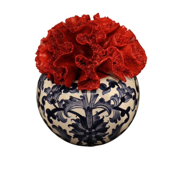 Kırmızı Mercan Kapak Blue Blanc Kaktüs Saksı