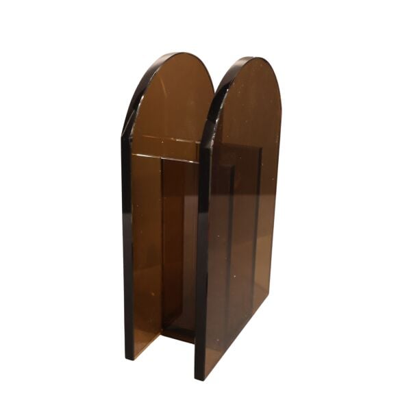 Elips Kahverengi Cam Obje Küçük