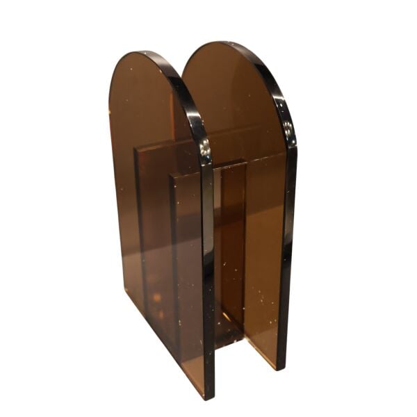 Elips Kahverengi Cam Obje Küçük