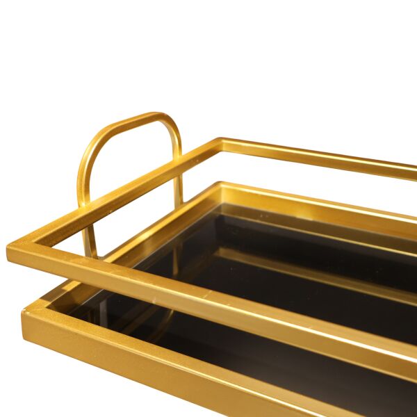 Dikdörtgen Gold Tepsi Büyük