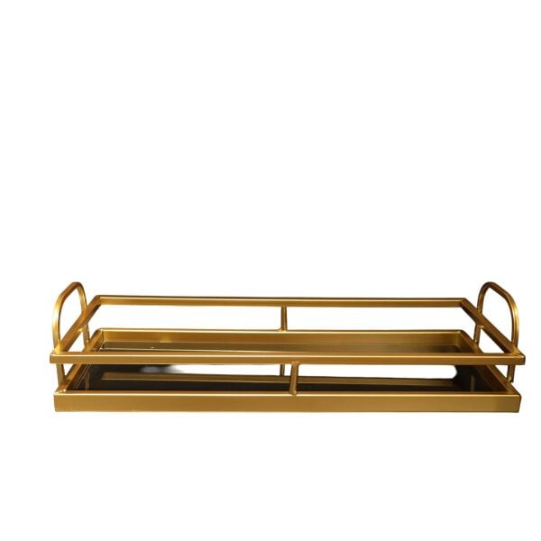Dikdörtgen Gold Tepsi Küçük