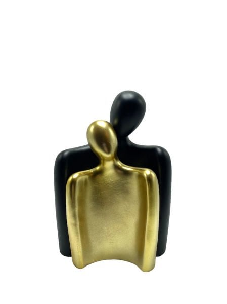 İkili Soyut Siyah-Gold Obje