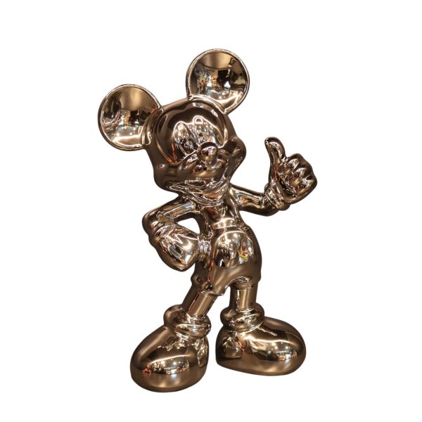 Mickey Mouse Ayakta Krom Gold
