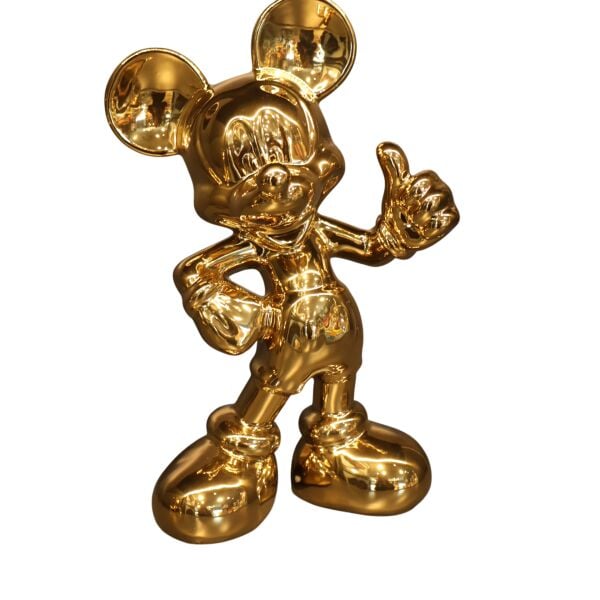 Mickey Mouse Ayakta Krom Gold