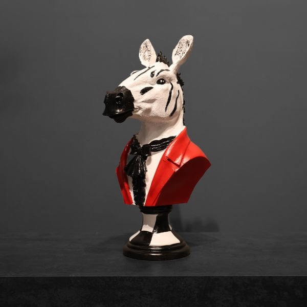 Zebra Büst Kırmızı Ceketli