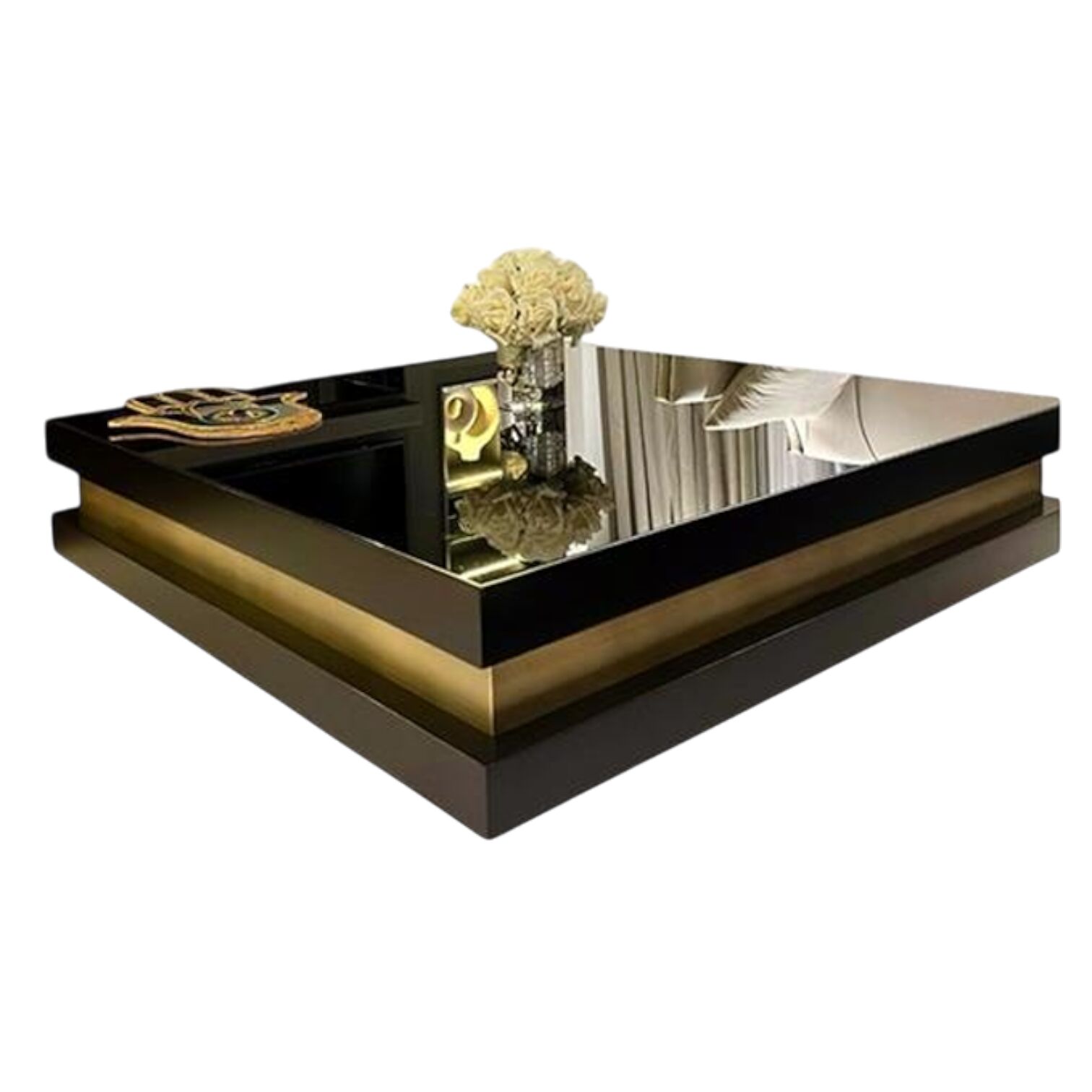 Lake Cilalı Mdf Ayna Orta Sehpa Eskitme