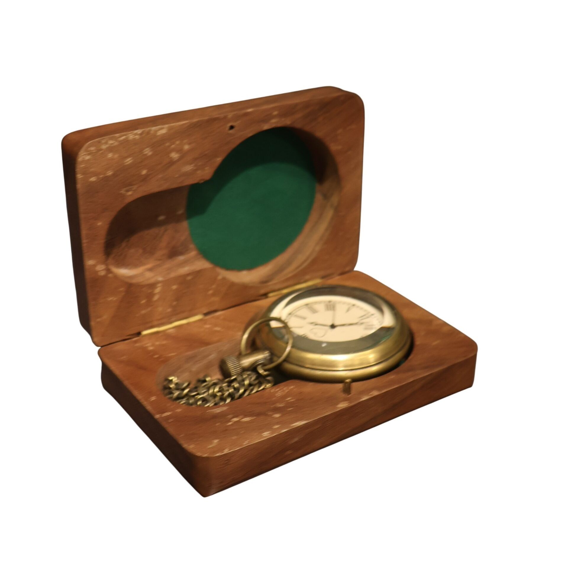 Pirinç Kalp Köstekli Saat