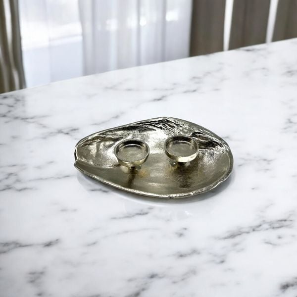 DISH Gümüş İkili Mumluk