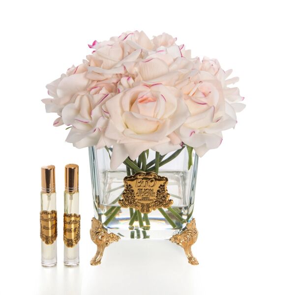 Pirinç Ayaklı Cam Gold 13 Allıklı Gül Luxury Home Perfume