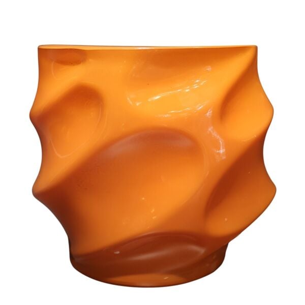 Cam Dalga Desen Mum Amber Büyük