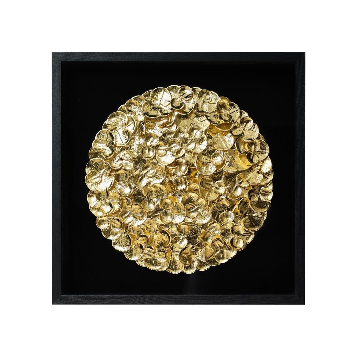 Siyah Gold Yuvarlak Desen Tablo