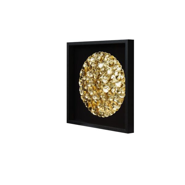Siyah Gold Yuvarlak Desen Tablo