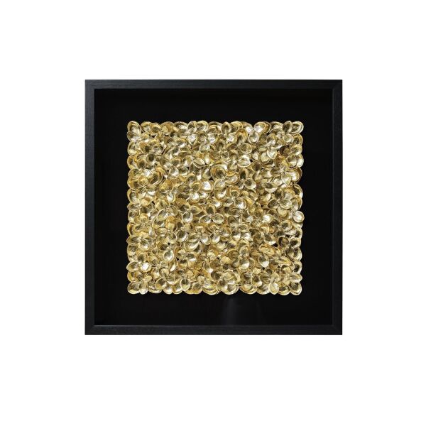 Siyah Gold Kare Desen Tablo