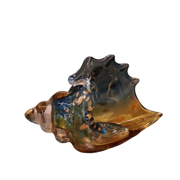 Amber Mor Deniz Kabuğu Küçük Yeşil-Turuncu