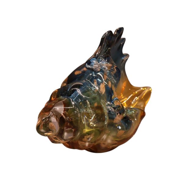 Amber Mor Deniz Kabuğu Küçük Yeşil-Turuncu