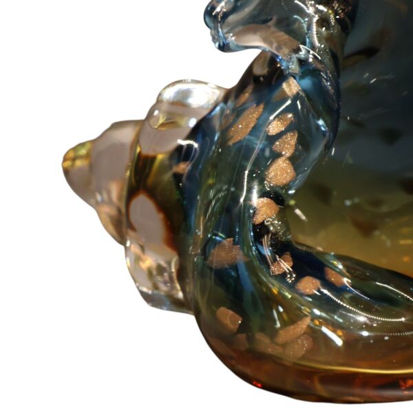 Amber Mor Deniz Kabuğu Küçük Yeşil-Turuncu