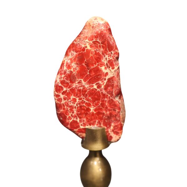 Yeşil Pirinç Doğal Taşlı Mum Söndürücü Kırmızı