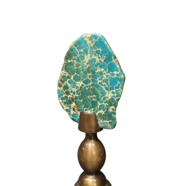 Yeşil Pirinç Doğal Taşlı Mum Söndürücü Yeşil