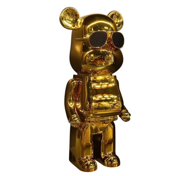 Pembe Kamuflaj Kaws Speaker Gold