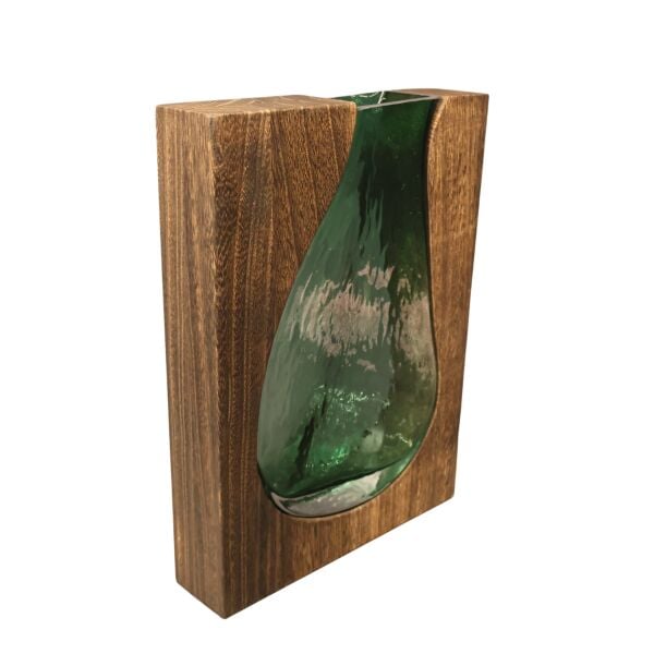 Ağaç İçi Yeşil Vazo Büyük