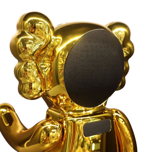 Siyah Kaws Bear Speaker Gold
