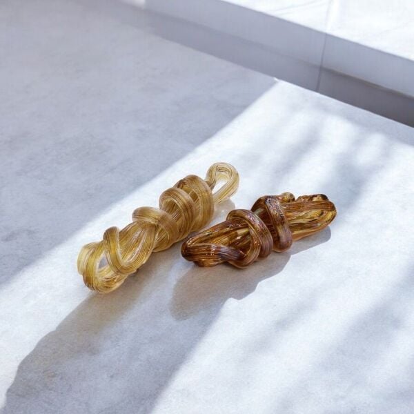 İkili Düğüm Obje Beyaz Turuncu