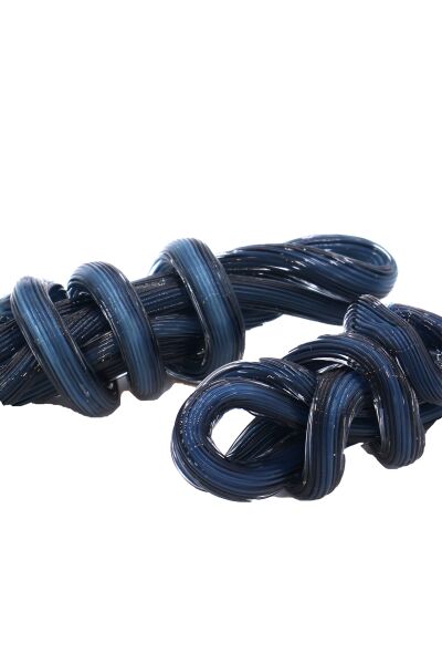 İkili Düğüm Obje Beyaz Mavi