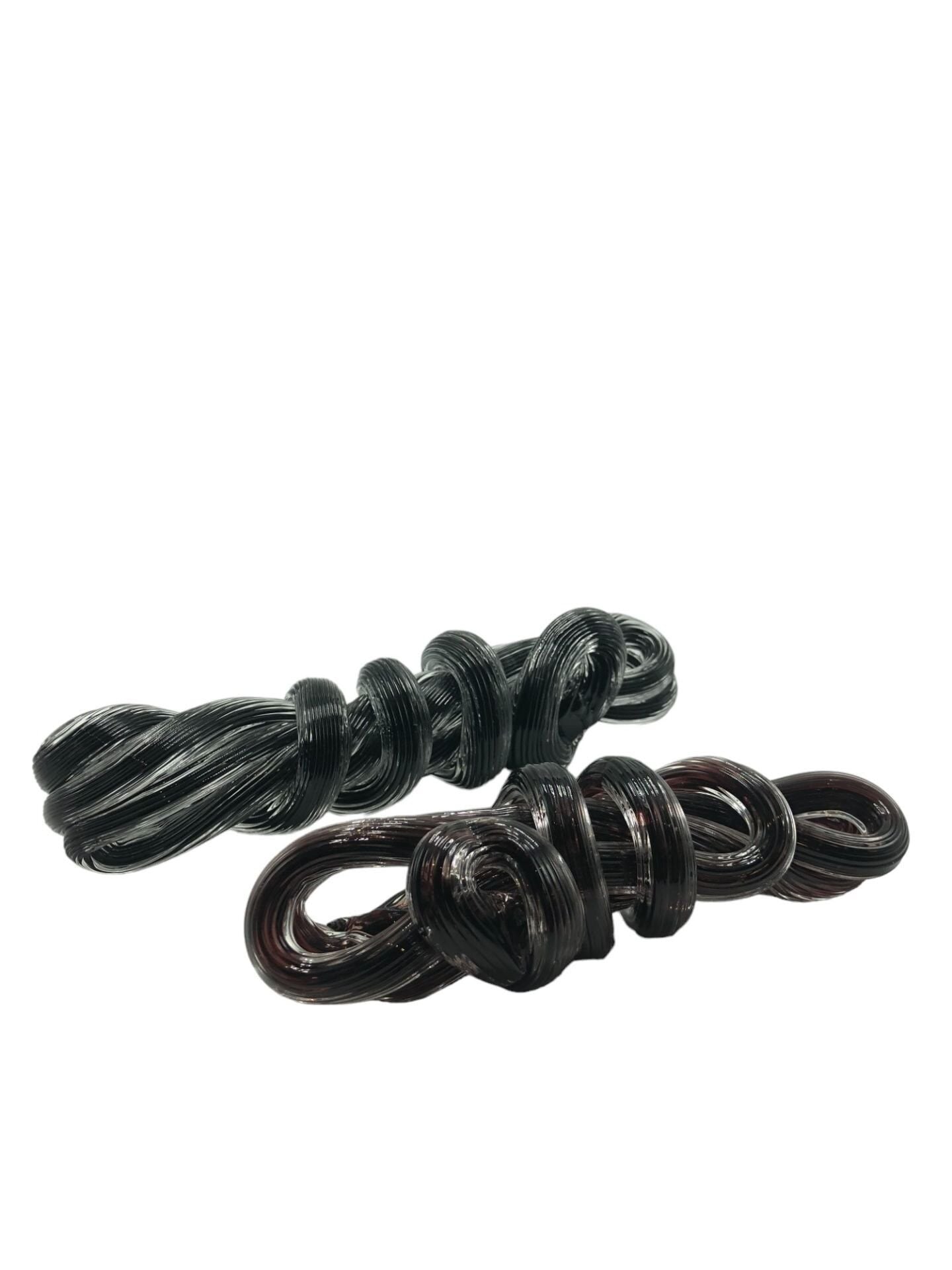 İkili Düğüm Obje Beyaz Siyah