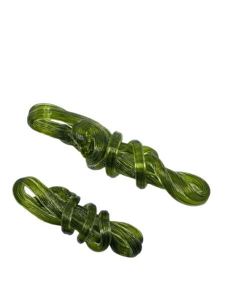 İkili Düğüm Obje Beyaz Yeşil