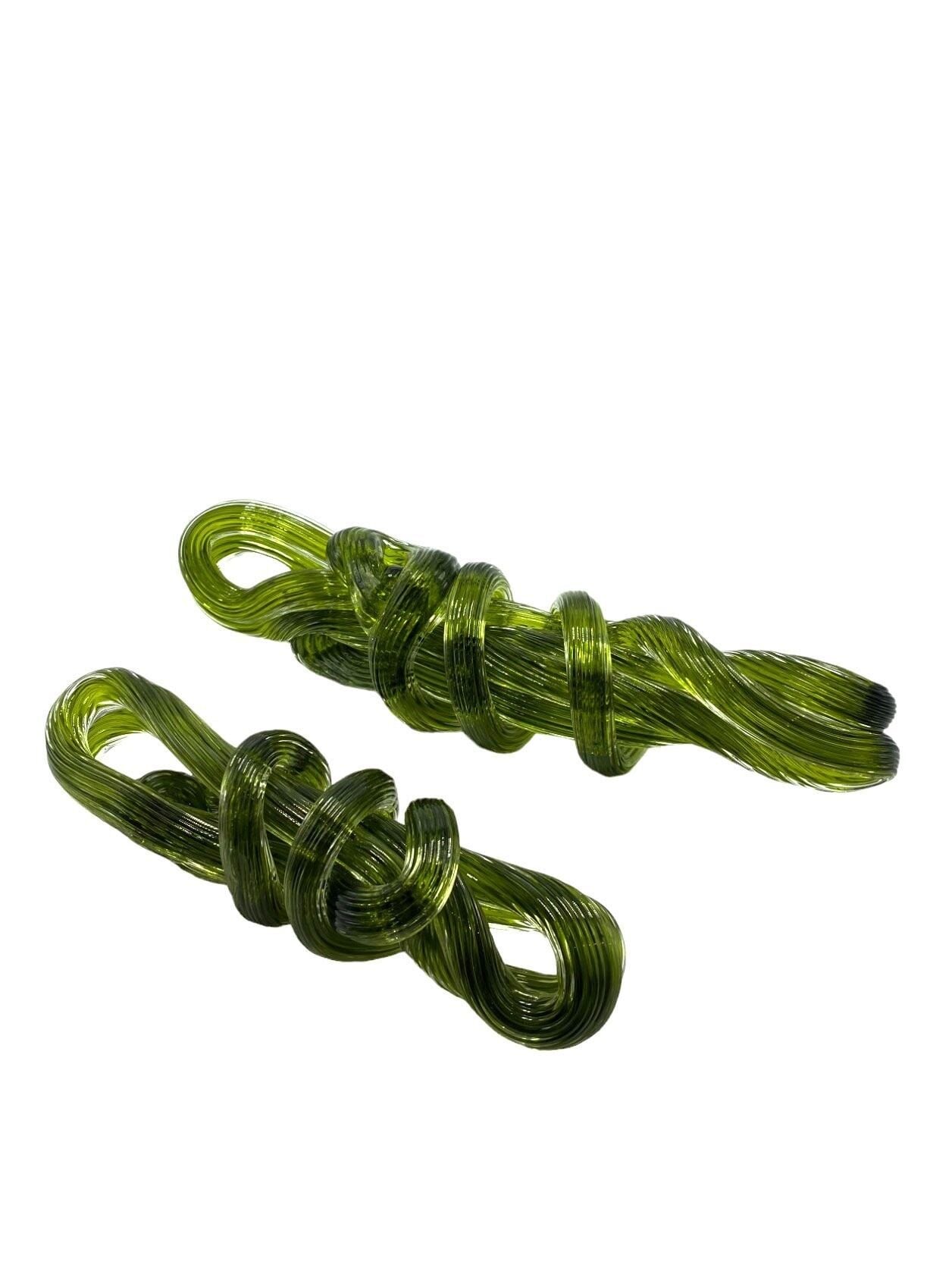 İkili Düğüm Obje Beyaz Yeşil