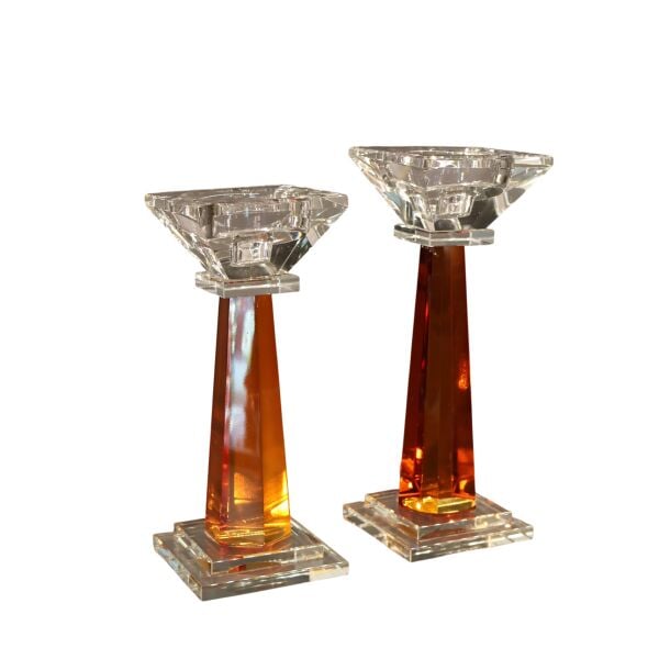 Mini Kristal Şamdan İkili Yeşil