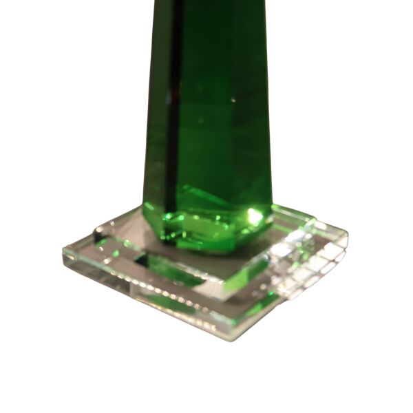 Mini Kristal Şamdan İkili Yeşil