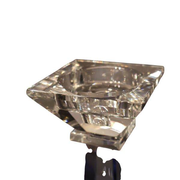 Mini Kristal Şamdan İkili Yeşil Açık Mavi