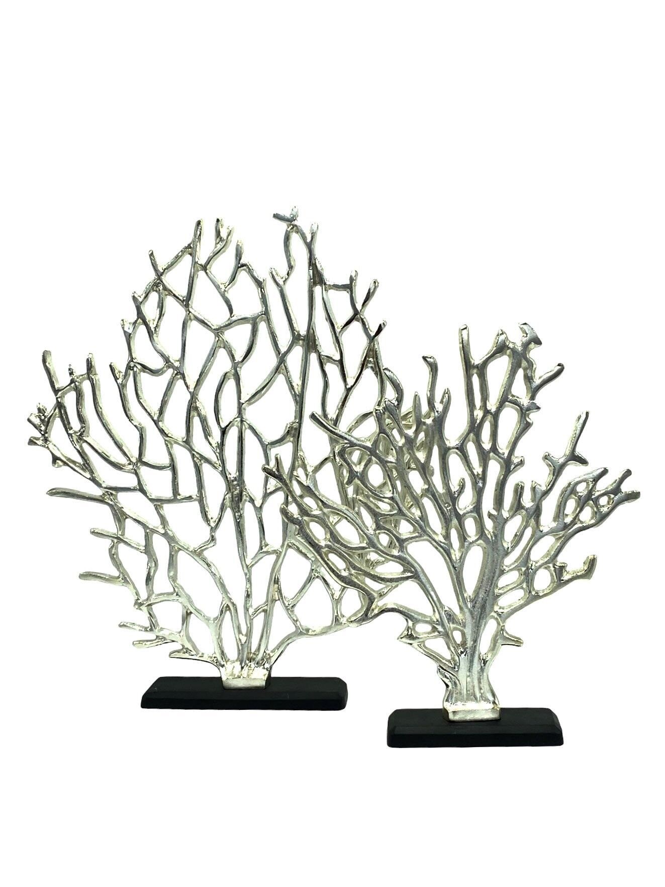 Mercan Mermer Ayaklı İkili Aksesuar Gold Gümüş