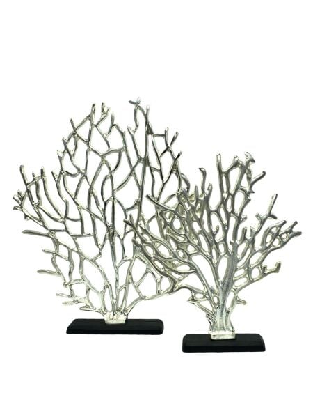 Mercan Mermer Ayaklı İkili Aksesuar Gold Gümüş